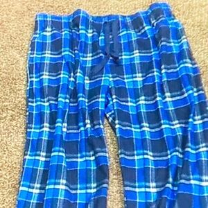 Fruit of the Loom Blue Plaid Men's Pajama Bottoms